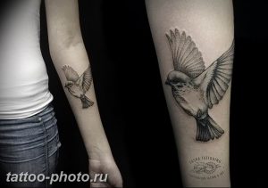 рисунка тату воробей 03.12.2018 №026 - photo tattoo sparrow - tattoo-photo.ru